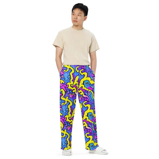 Kaleido Pulse on a Wide-Leg Pants