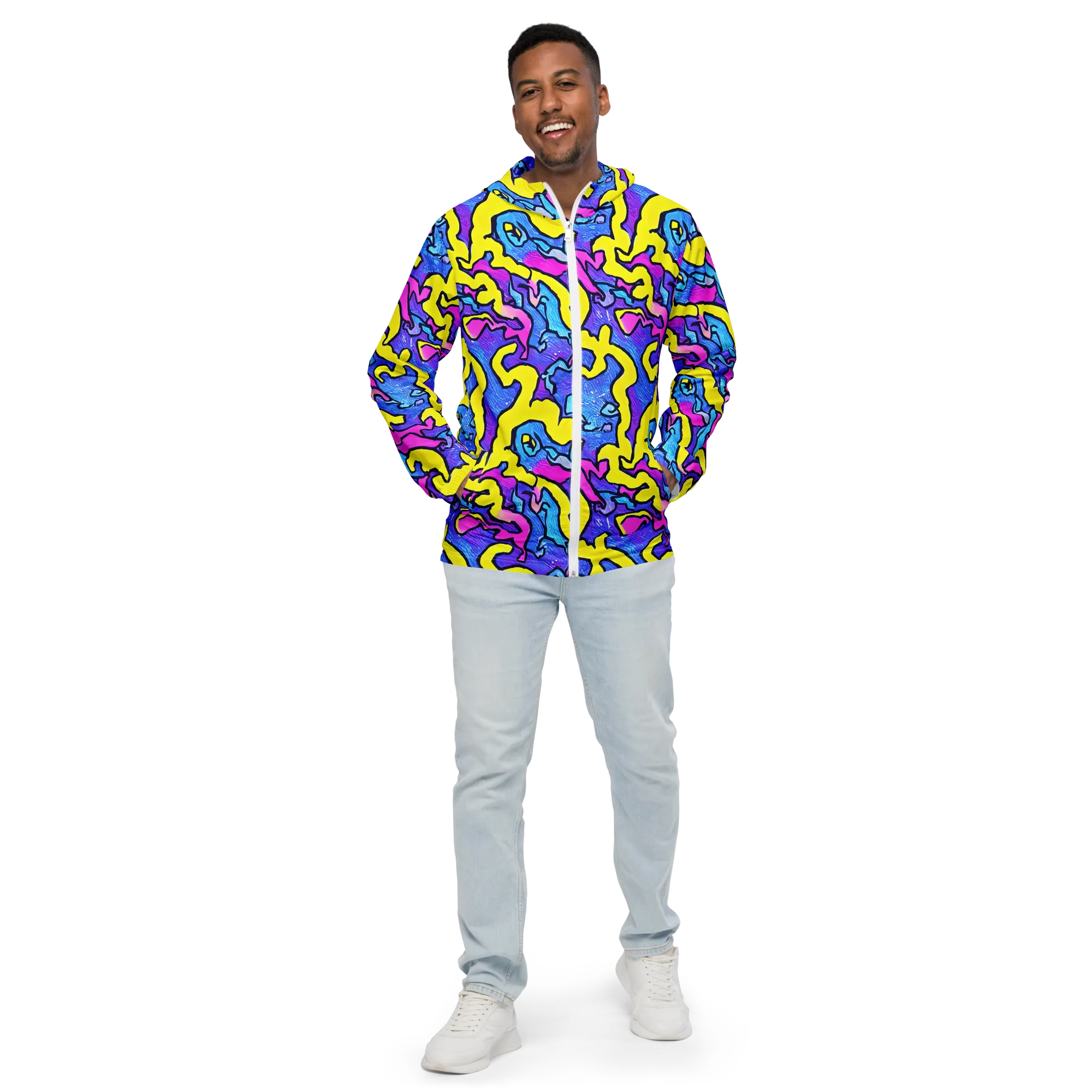 Kaleido Pulse on Men's Windbreaker — Front