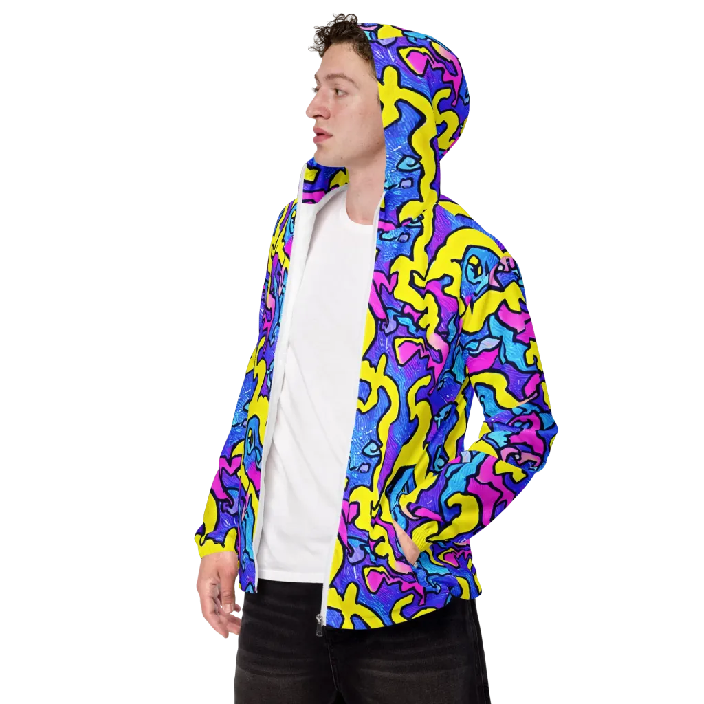 Kaleido Pulse on Men's Windbreaker — Left Front