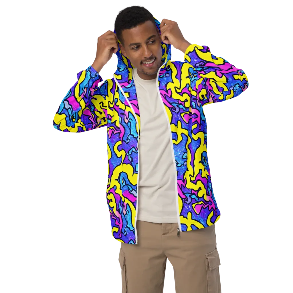 Kaleido Pulse on Men's Windbreaker — Front