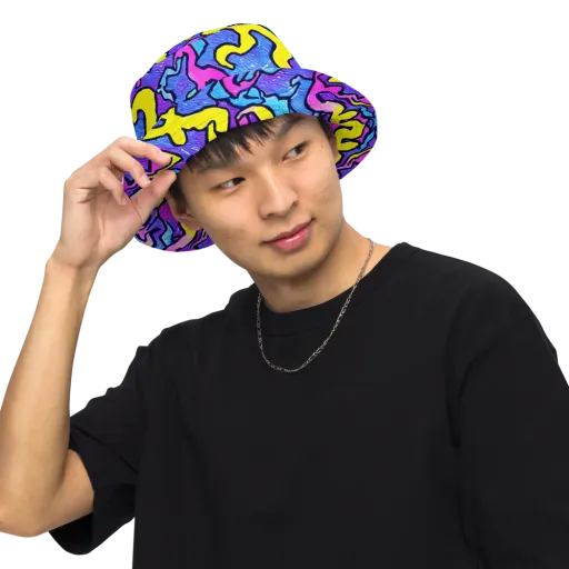 Kaleido Pulse on a Reversible Bucket Hat