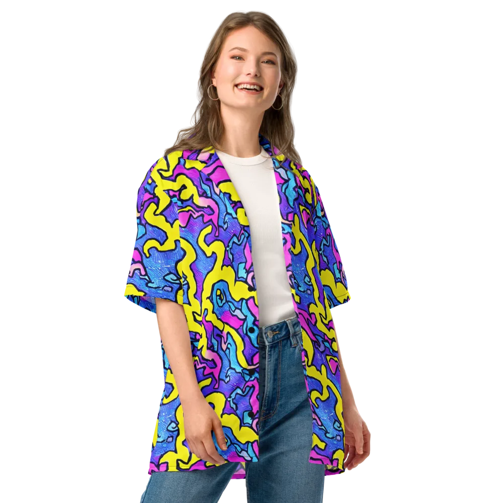 Kaleido Pulse on Button Shirt — Front