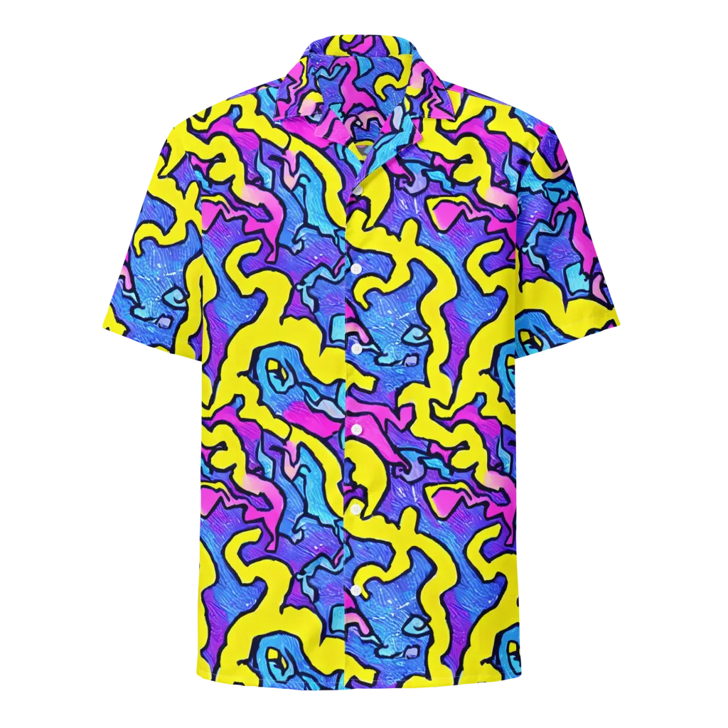 Kaleido Pulse on Button Shirt — Front