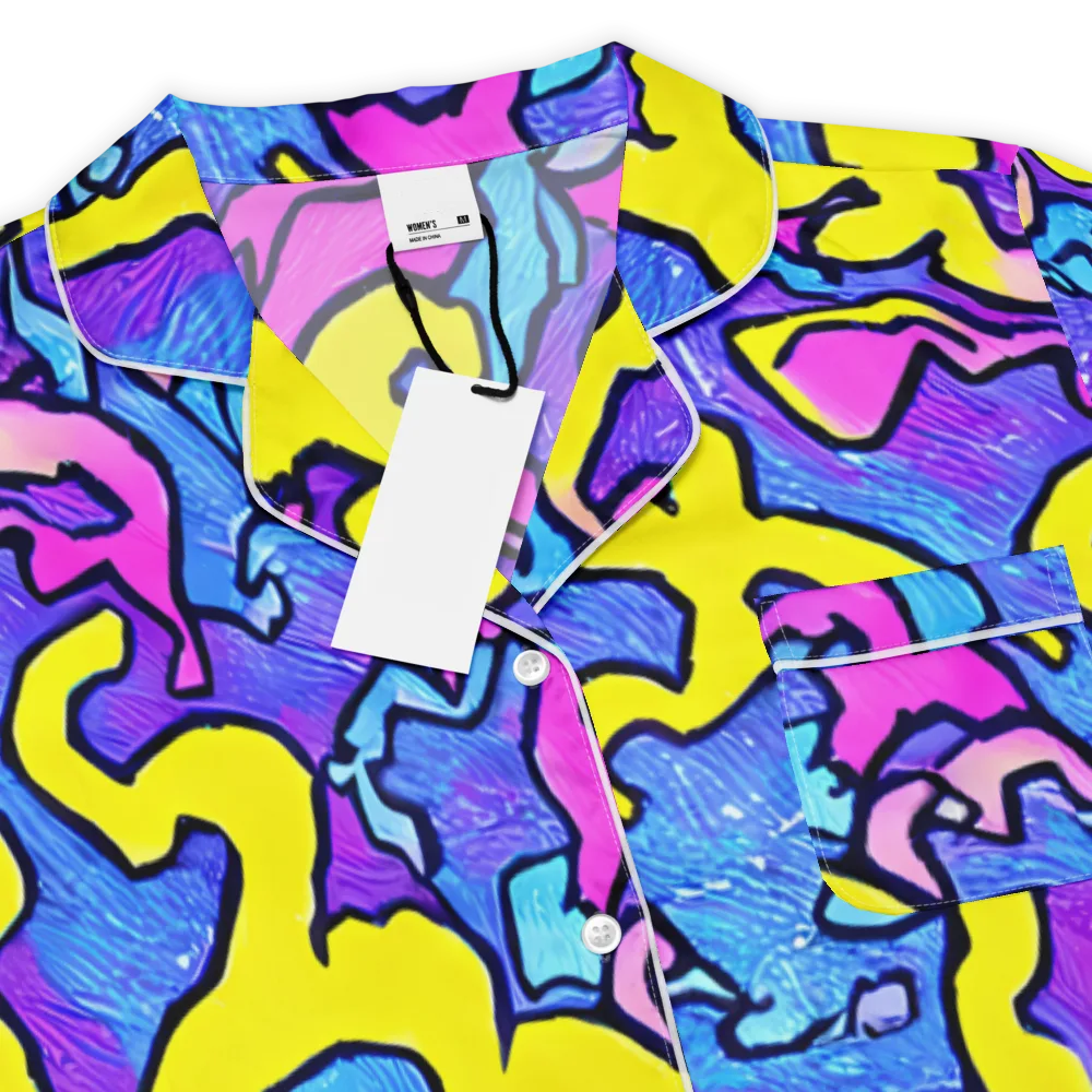 Kaleido Pulse on Women's Short Sleeve Pajama Top — Product details