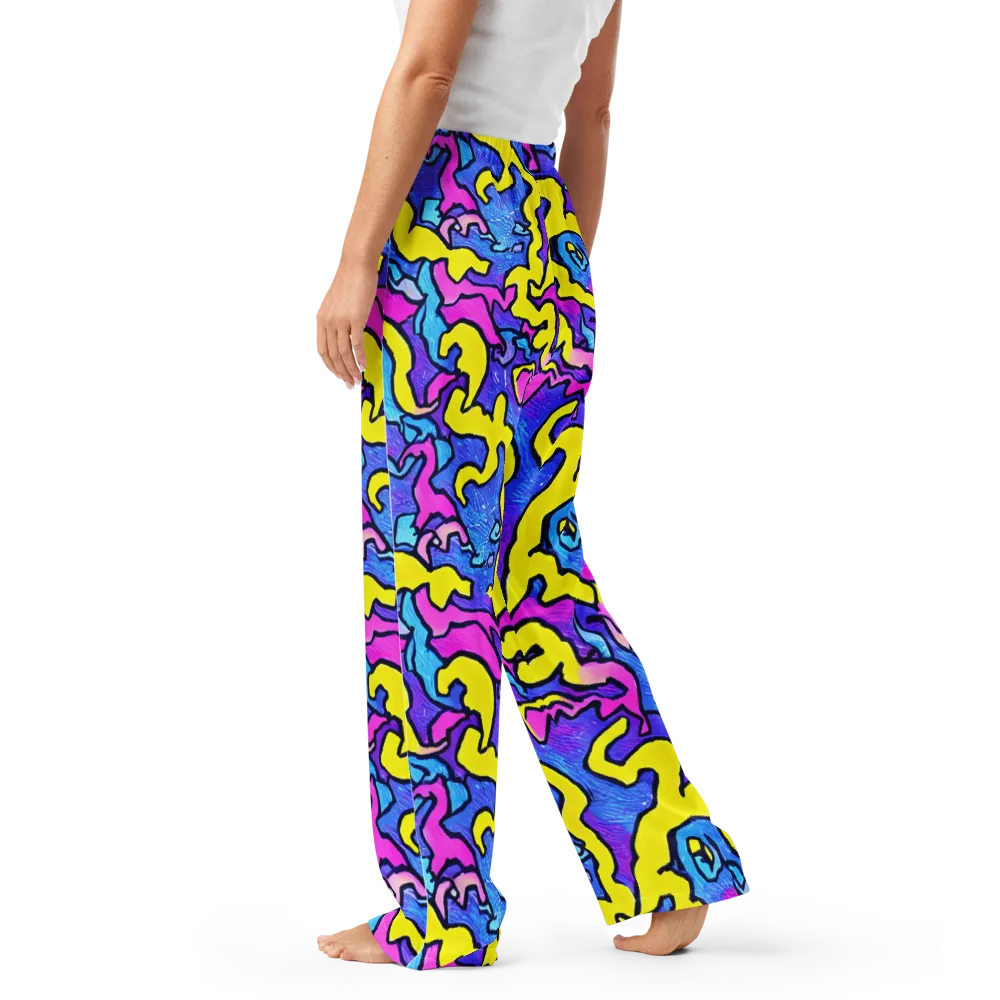 Kaleido Pulse on Women's Pajama Pants — Left