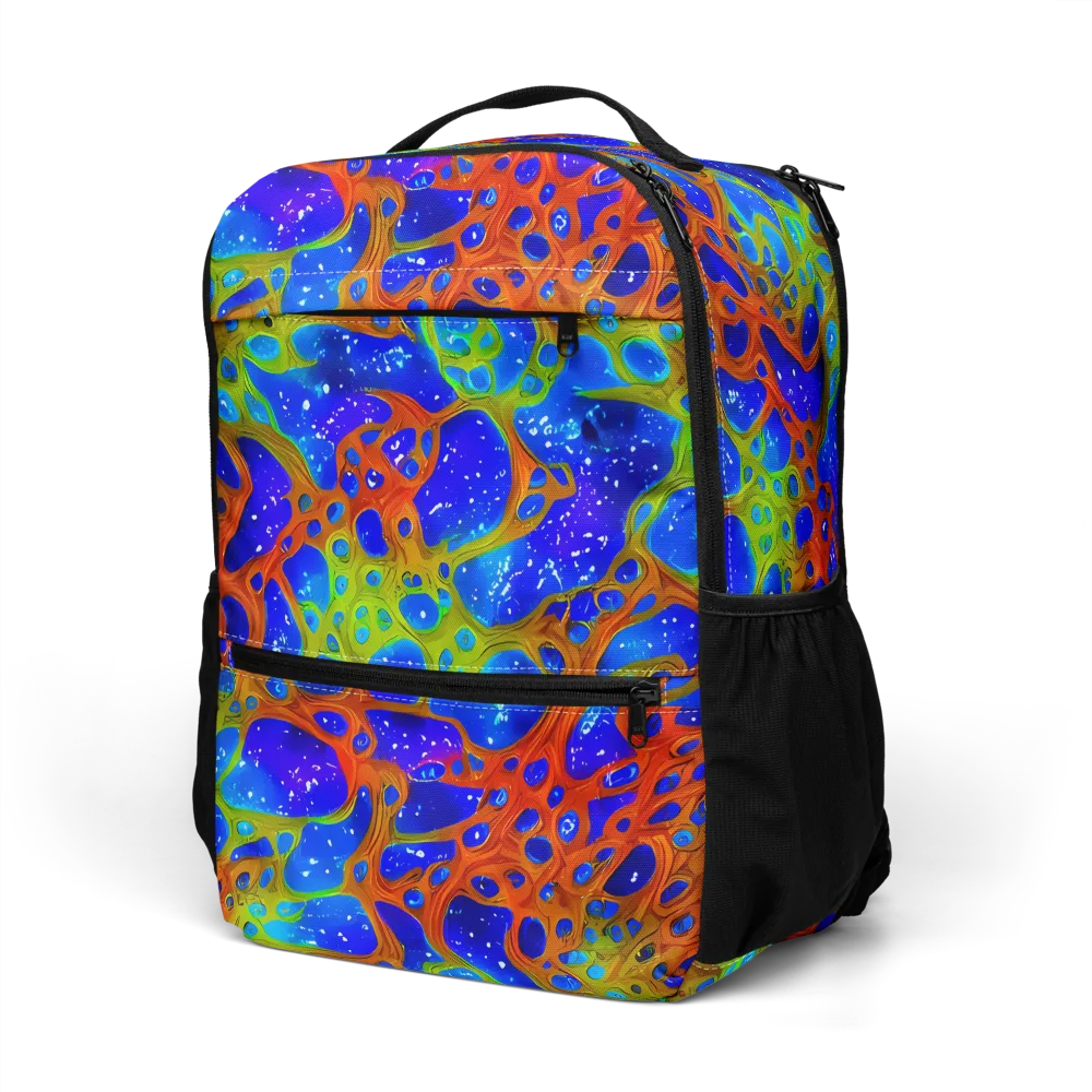Electric Microcosm on Utility Backpack — Left Front