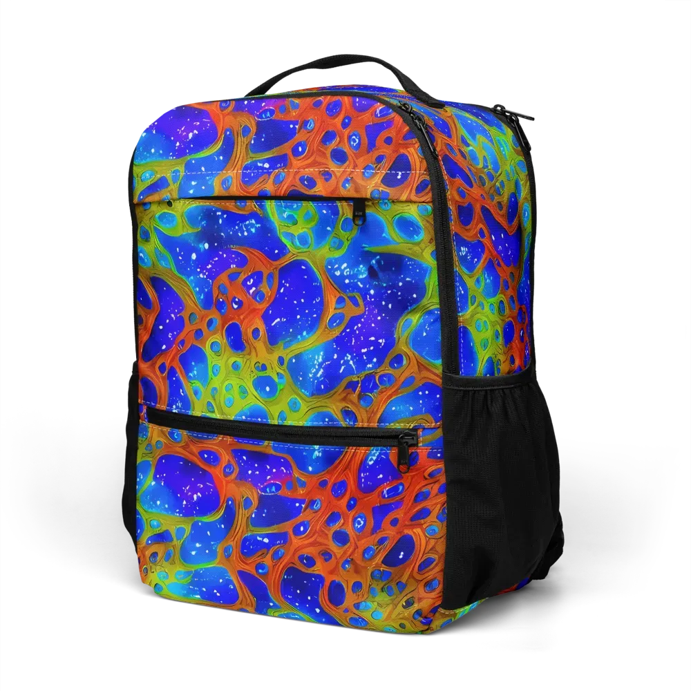 Electric Microcosm on Utility Backpack — Left Front