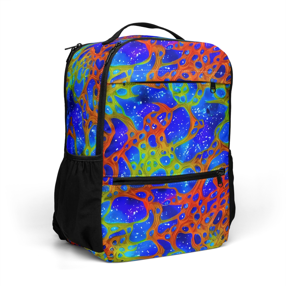 Electric Microcosm on Utility Backpack — Right Front