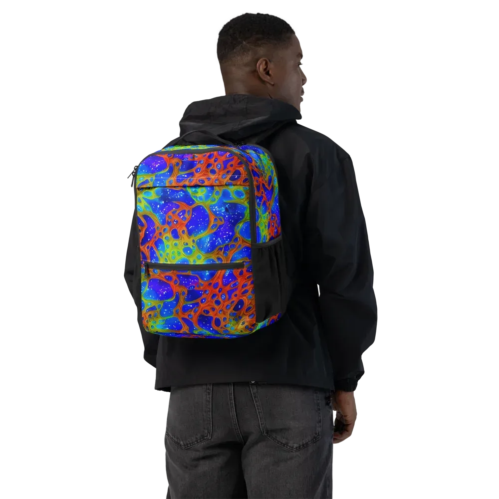 Electric Microcosm on Utility Backpack — Back