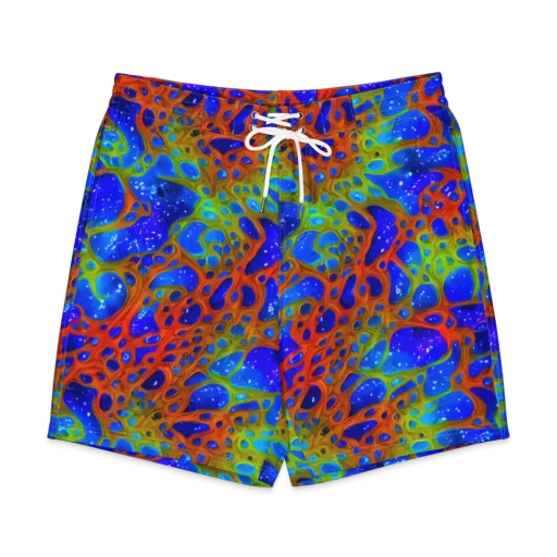 Electric Microcosm on a Men's Board Shorts
