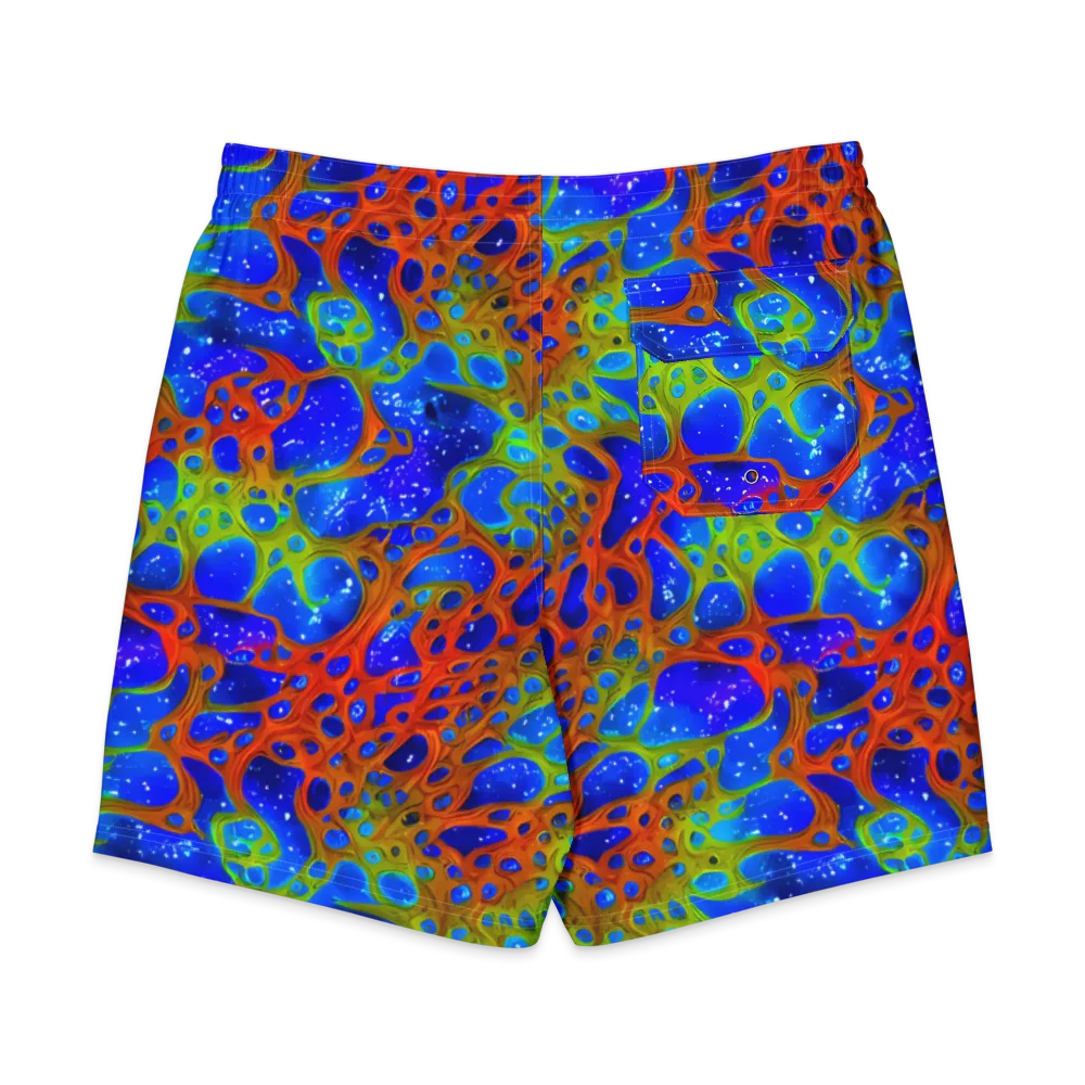 Electric Microcosm on Men's Board Shorts — Back