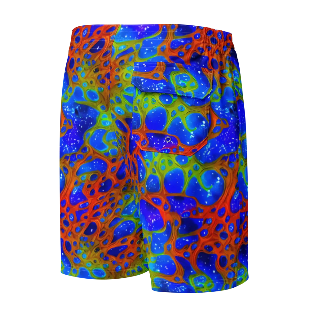 Electric Microcosm on Men's Board Shorts — Back