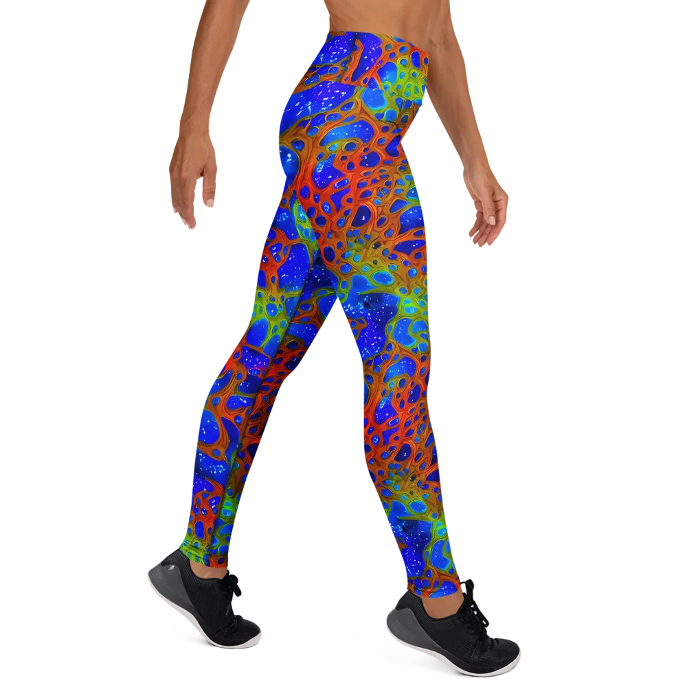 Electric Microcosm on Yoga Leggings — Right