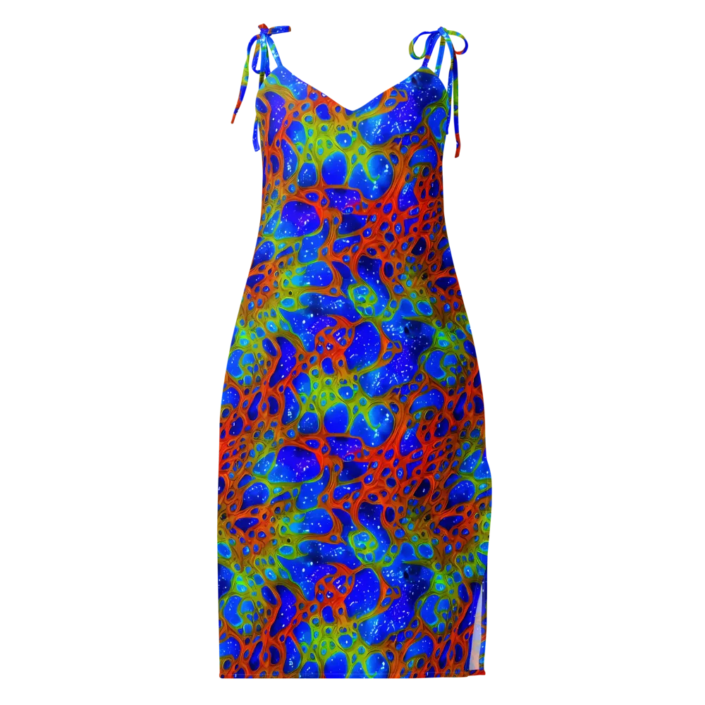 Electric Microcosm on Slip Dress — Front