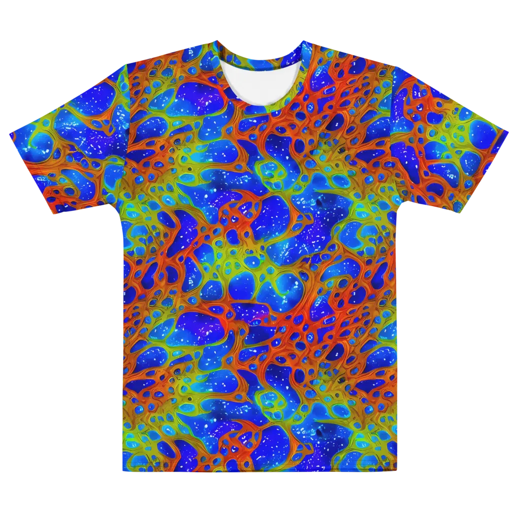 Electric Microcosm on Men's Cotton Crew Neck T-Shirt — Front