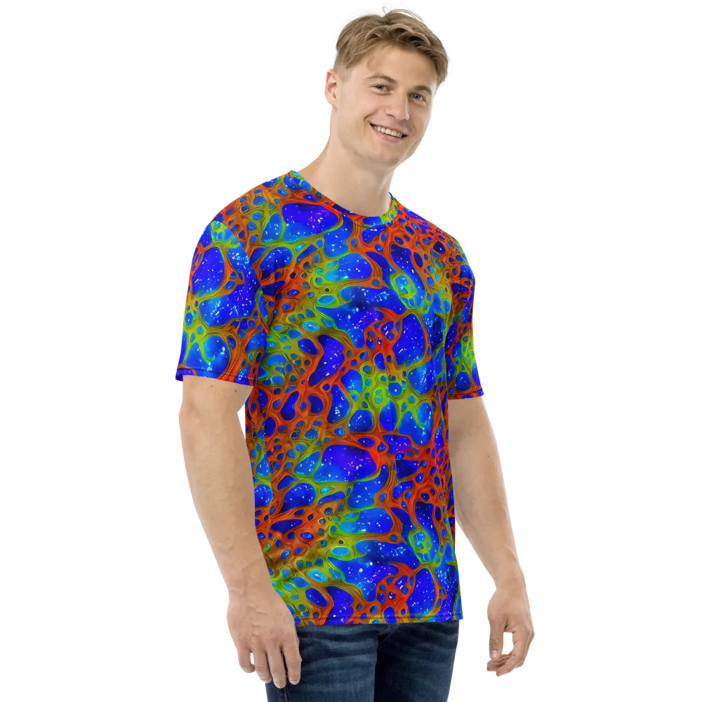 Electric Microcosm on Men's Crew Neck T-Shirt — Right