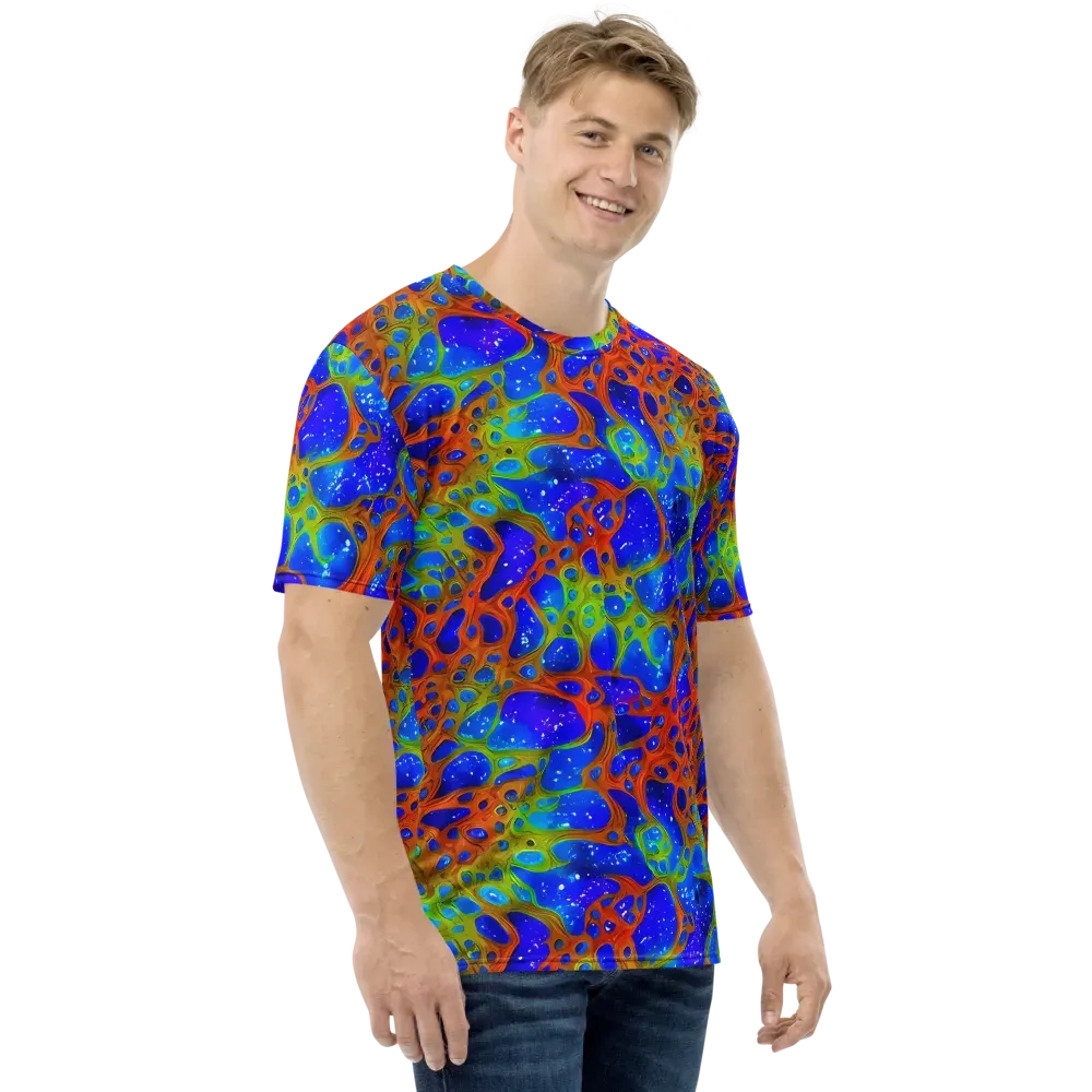 Electric Microcosm on Men's Crew Neck T-Shirt — Right