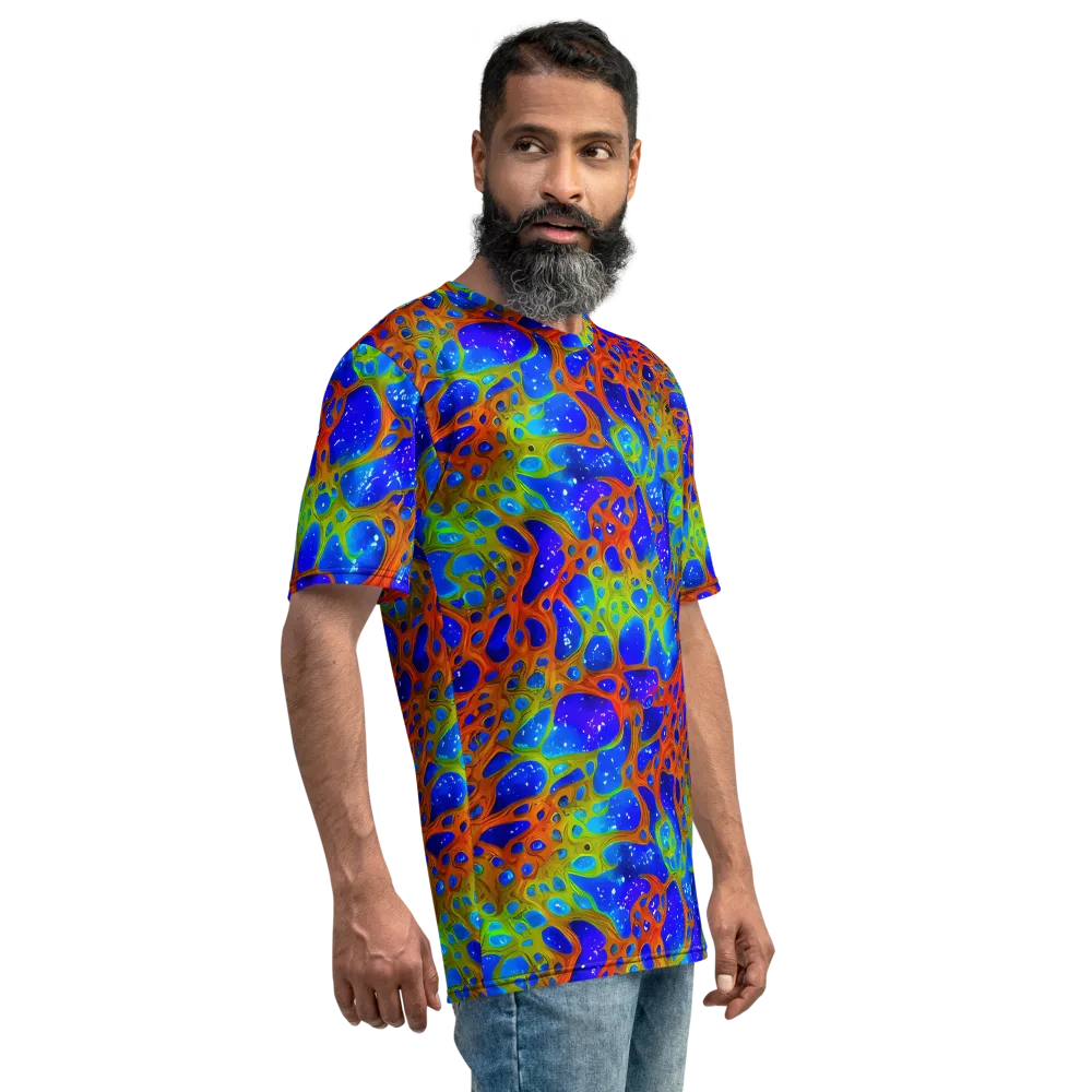 Electric Microcosm on Men's Crew Neck T-Shirt — Right