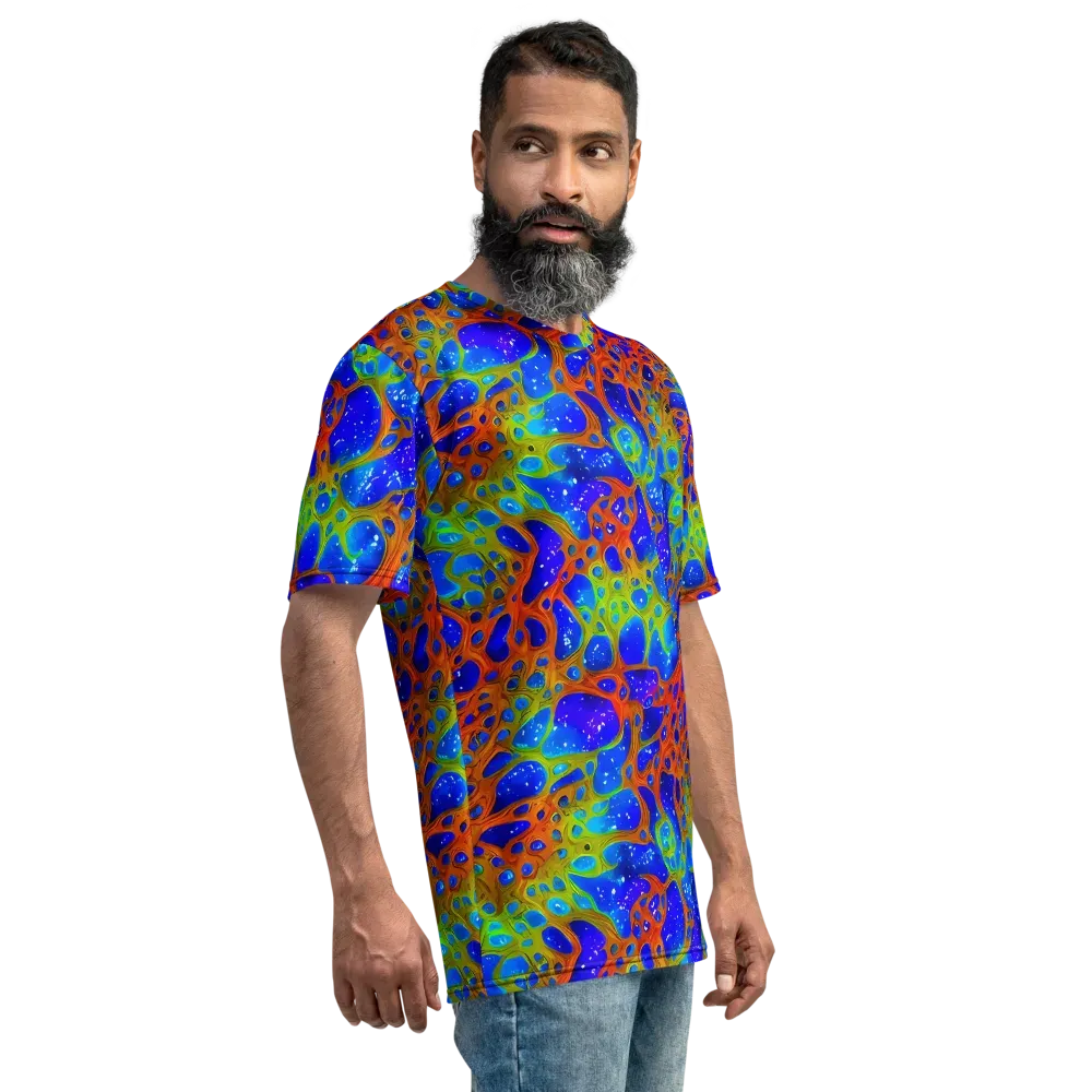 Electric Microcosm on Men's Crew Neck T-Shirt — Right