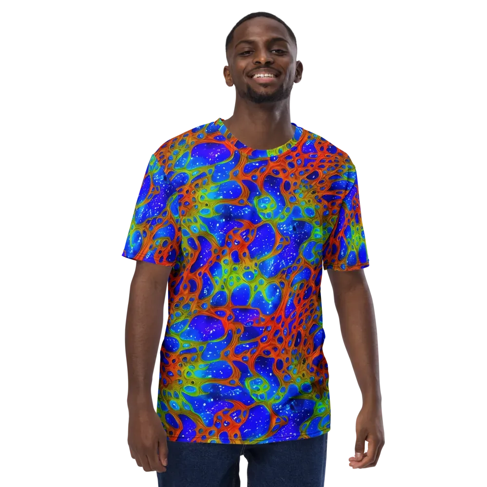 Electric Microcosm on Men's Crew Neck T-Shirt — Front