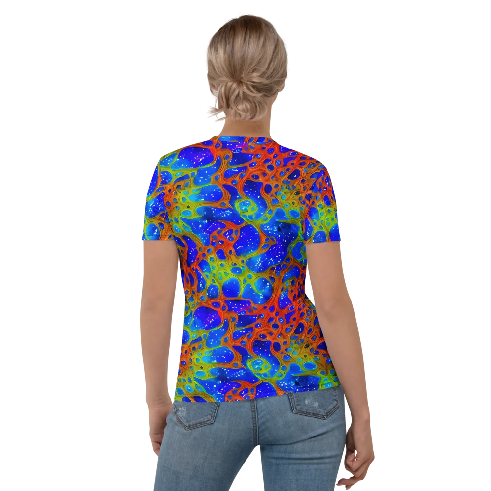 Electric Microcosm on Women's Crew Neck T-Shirt — Back