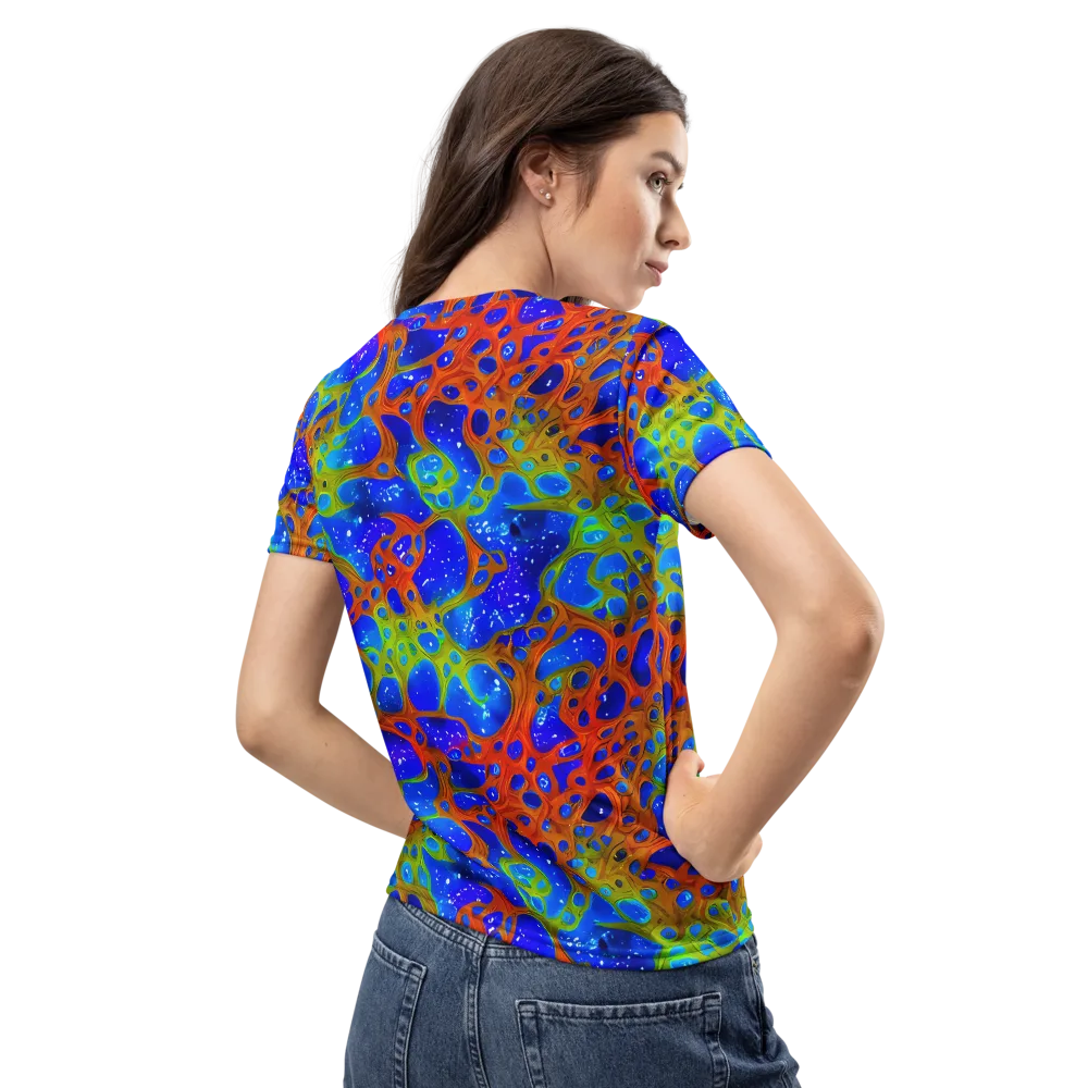Electric Microcosm on Women's Crew Neck T-Shirt — Back