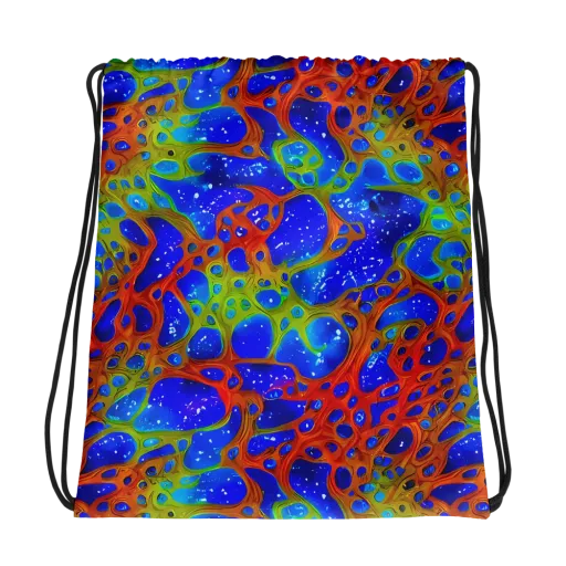 Electric Microcosm on a Drawstring Bag