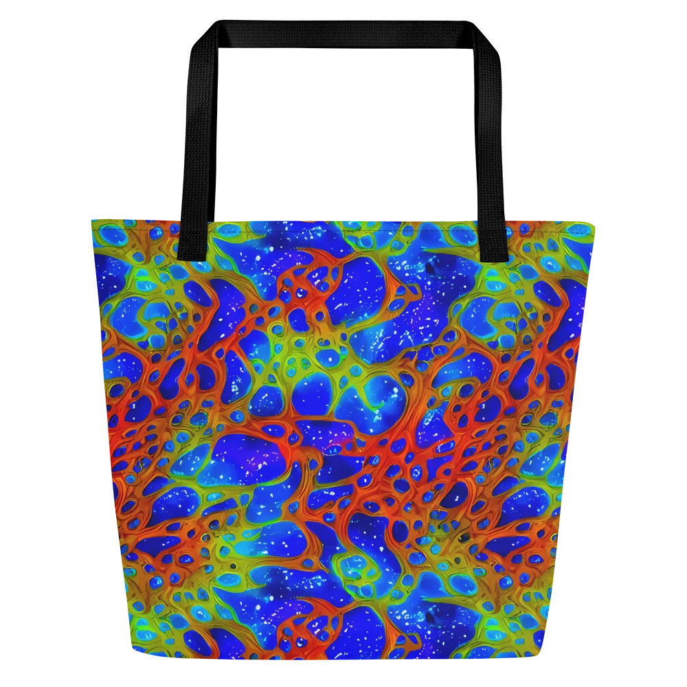 Electric Microcosm on Large Tote Bag W/ Pocket — Front