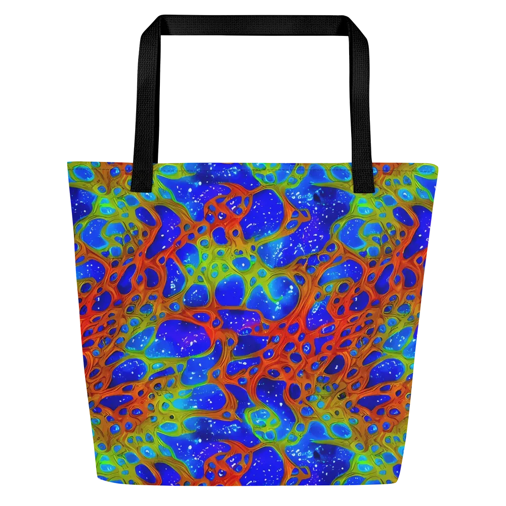 Electric Microcosm on Large Tote Bag W/ Pocket — Front