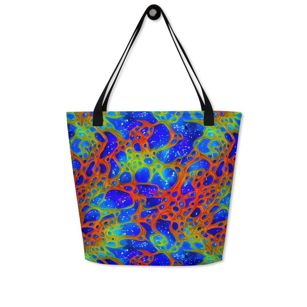 Electric Microcosm on Large Tote Bag W/ Pocket — Front