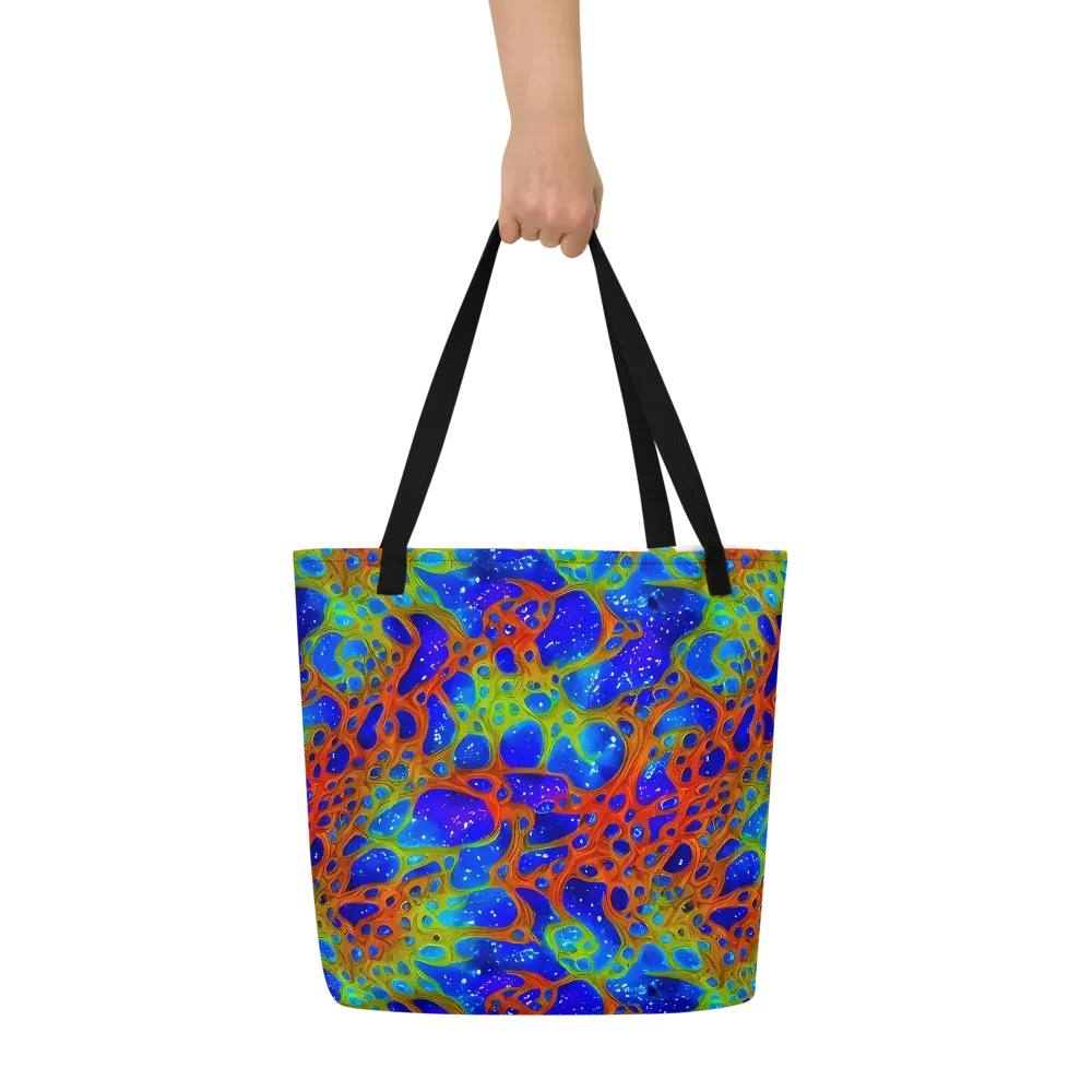 Electric Microcosm on Large Tote Bag W/ Pocket — Front