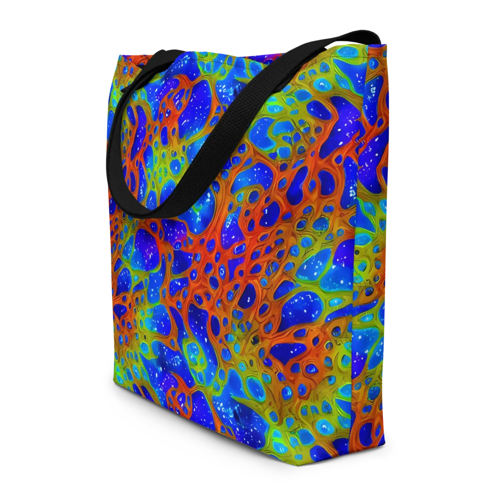 Electric Microcosm on Large Tote Bag W/ Pocket — Front