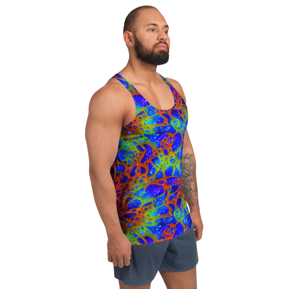 Electric Microcosm on Men's Tank Top — Right Front