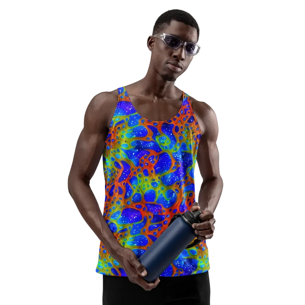 Electric Microcosm on Men's Tank Top — Front