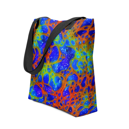 Electric Microcosm on a Tote Bag