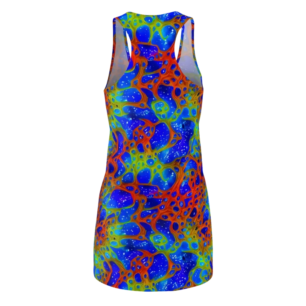 Electric Microcosm on Racerback Dress — Back