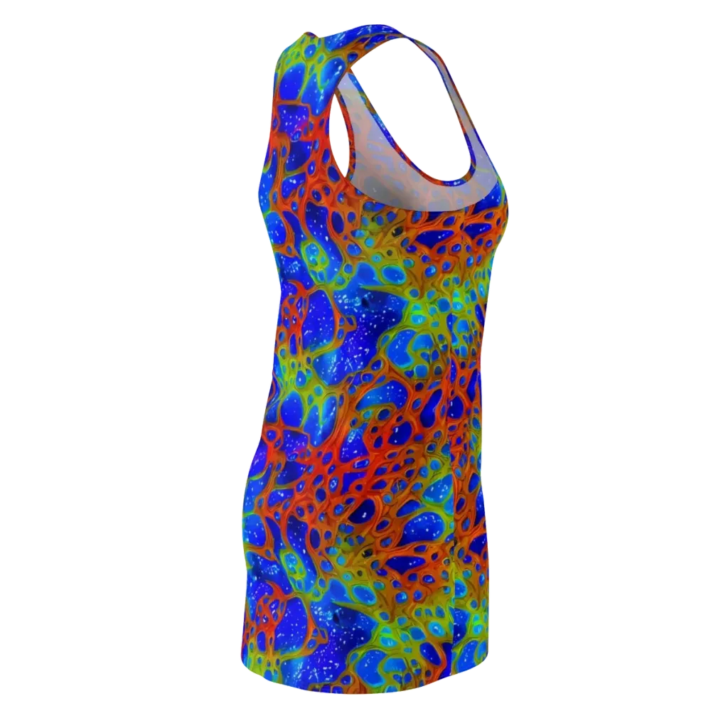 Electric Microcosm on Racerback Dress — Back Side