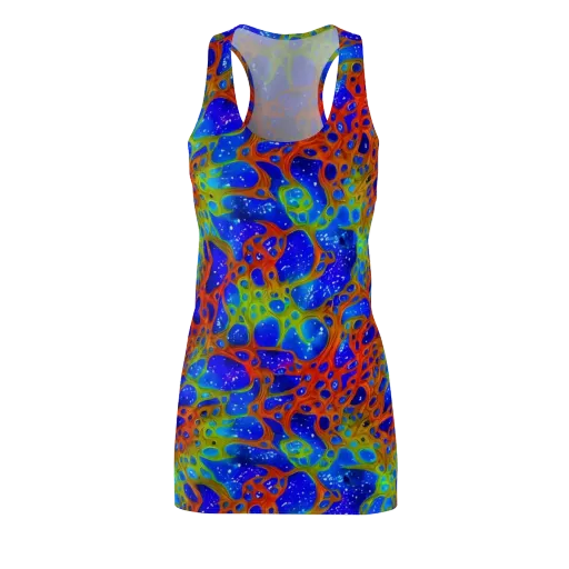 Electric Microcosm on a Racerback Dress