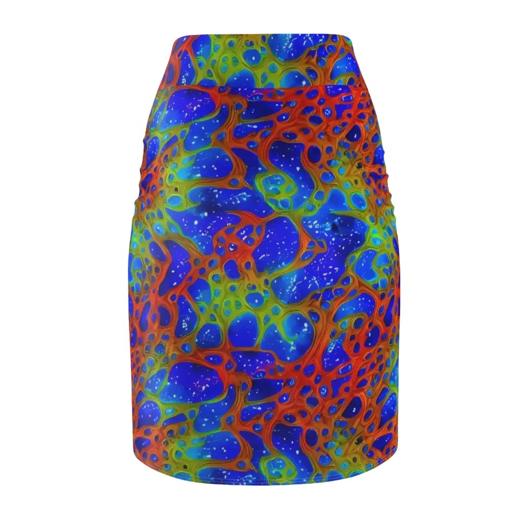 Electric Microcosm on Pencil Skirt — Back
