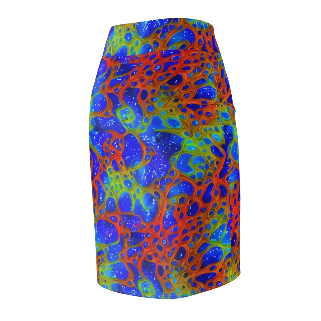 Electric Microcosm on Pencil Skirt — Back Side
