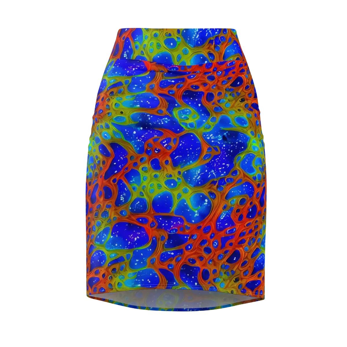 Electric Microcosm on Pencil Skirt — Front