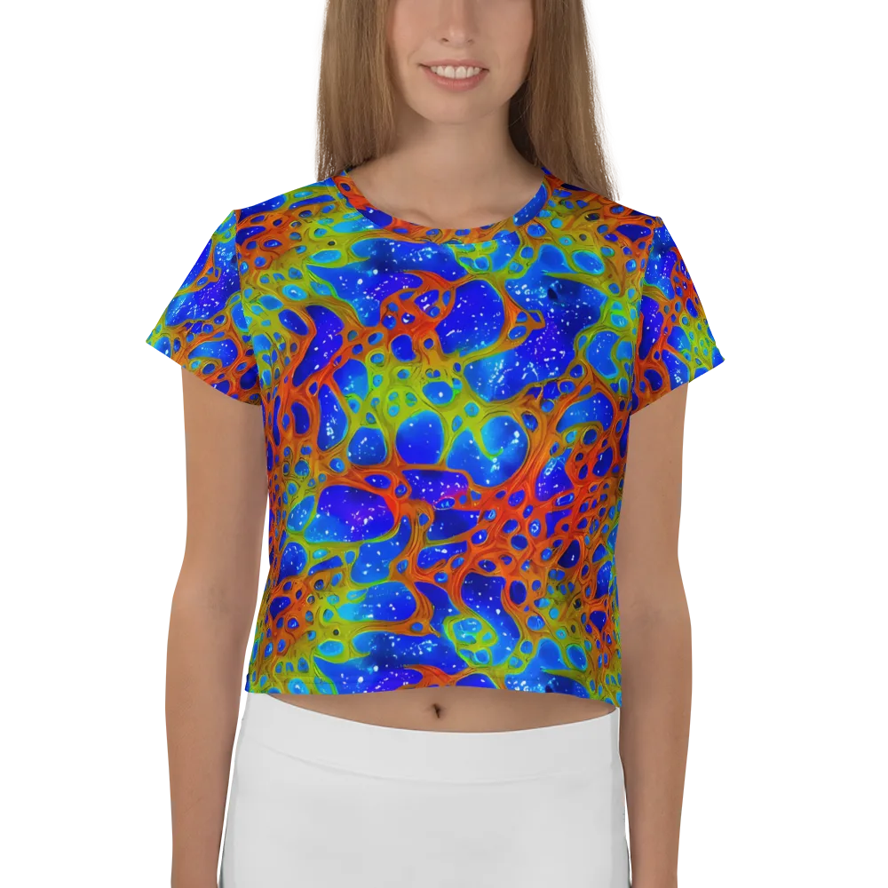 Electric Microcosm on Crop Tee — Front