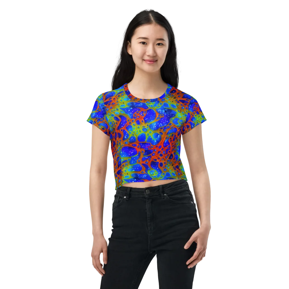 Electric Microcosm on Crop Tee — Front