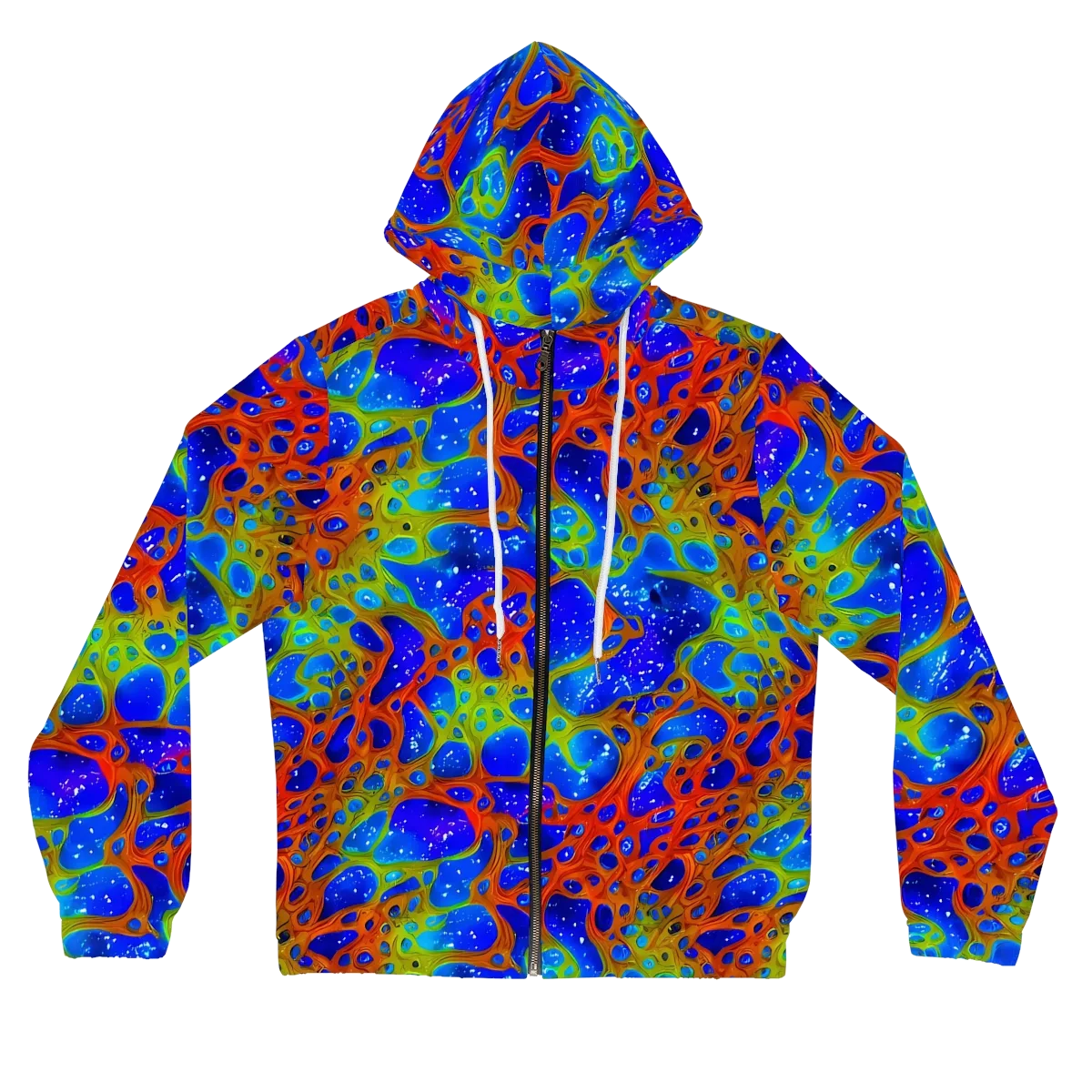 Electric Microcosm on Women's Full-Zip Hoodie — Front