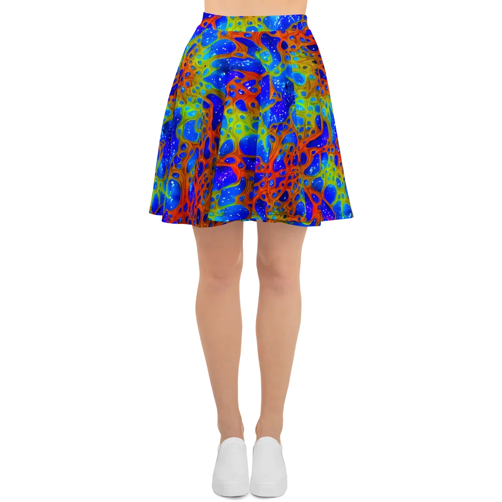 Electric Microcosm on Skater Skirt — Front