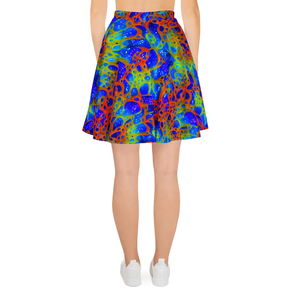 Electric Microcosm on Skater Skirt — Back
