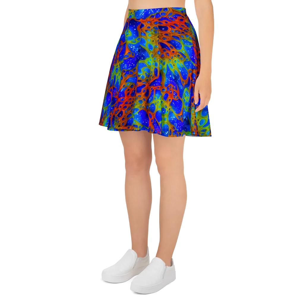Electric Microcosm on Skater Skirt — Left