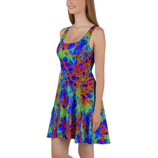 Electric Microcosm on a Skater Dress