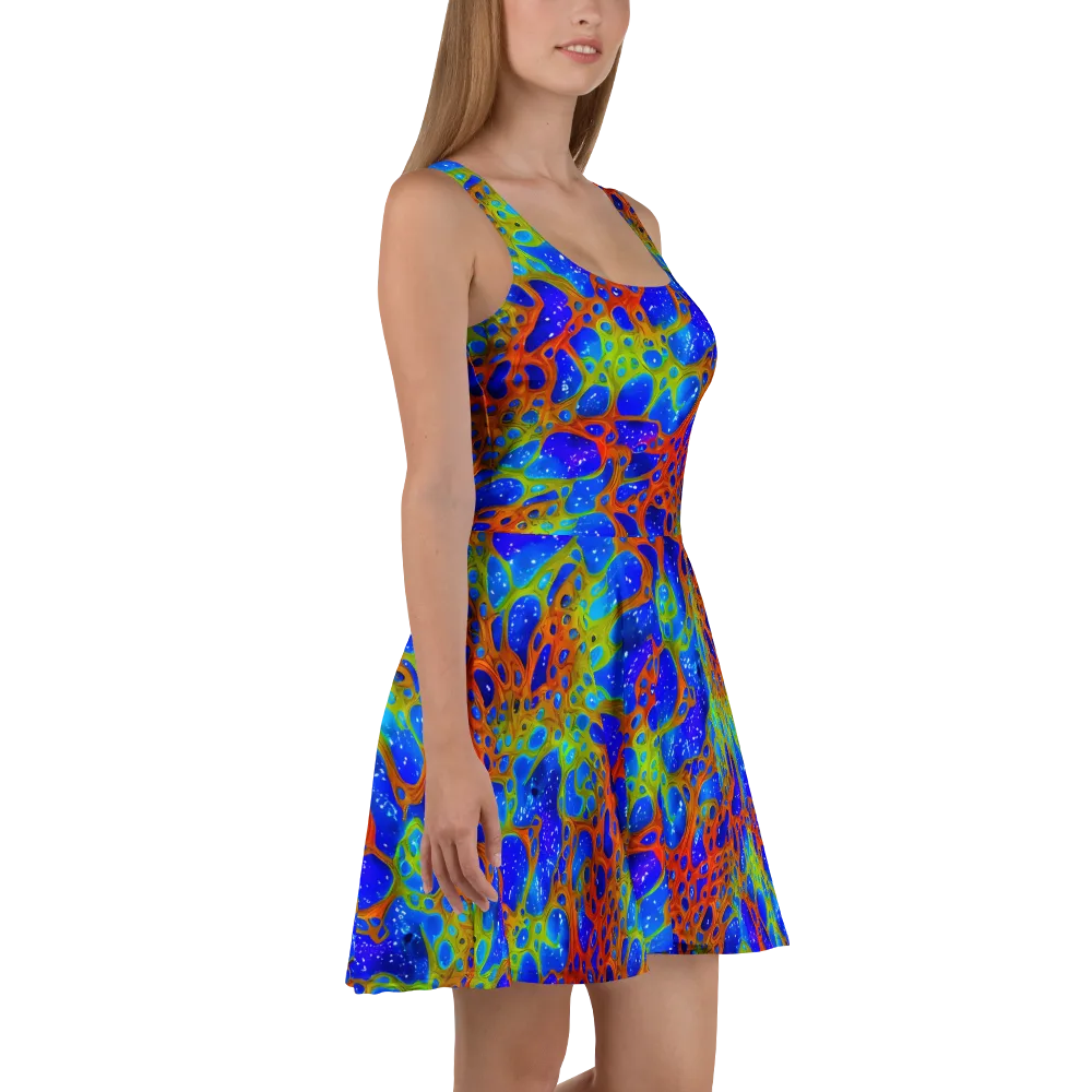 Electric Microcosm on Skater Dress — Right