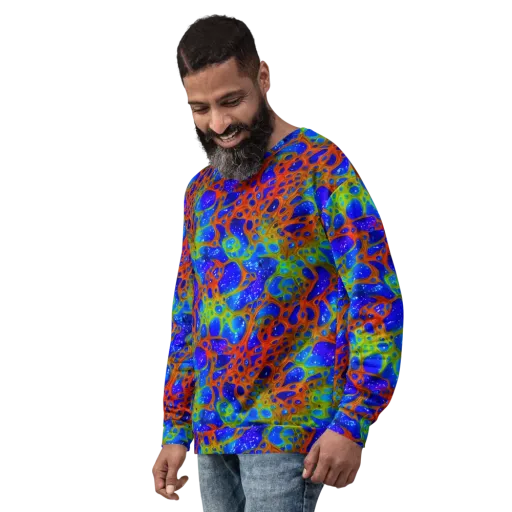 Electric Microcosm on a Sweatshirt